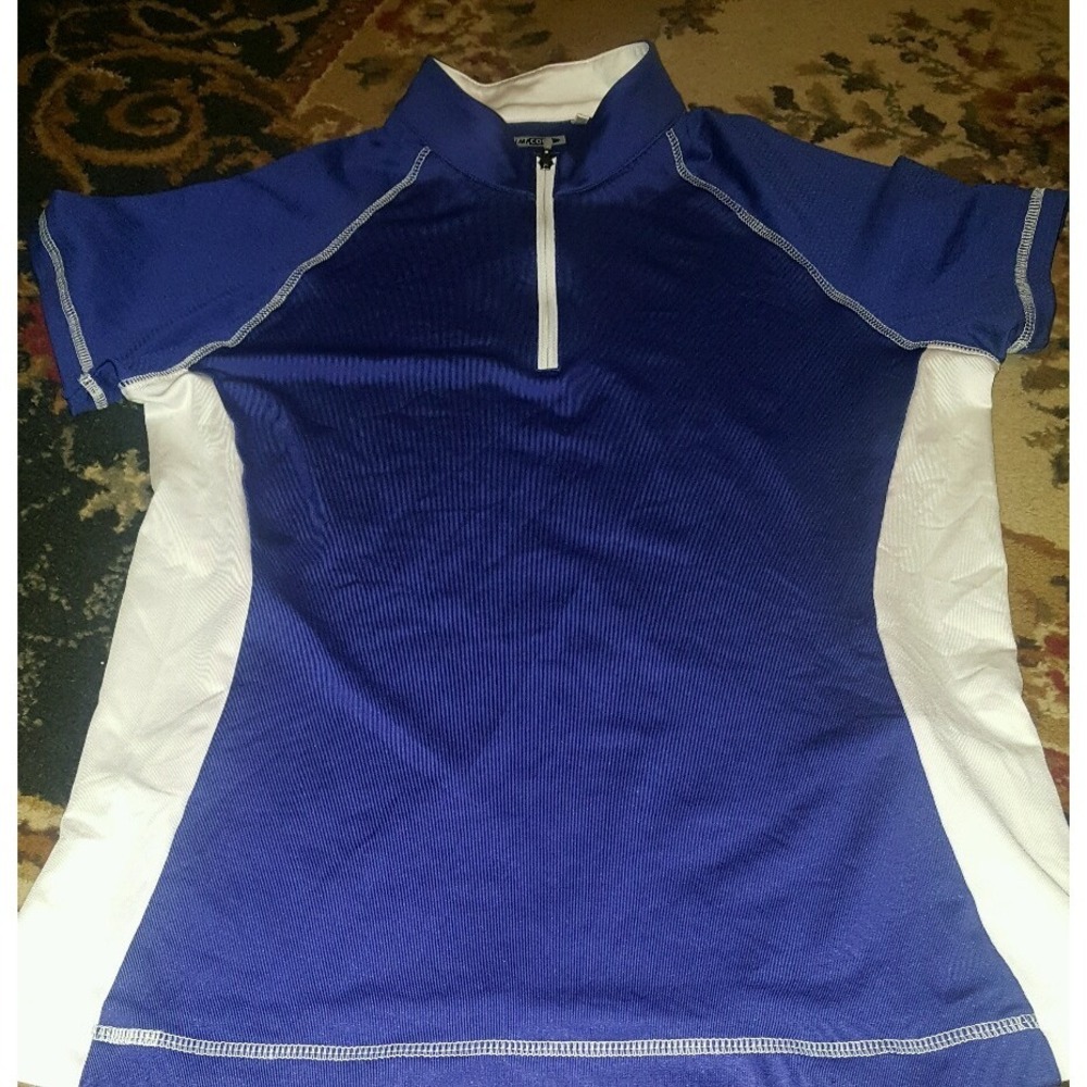 Adidas Climacool Womens 1/4 Zip Purple-Blue Athletic Shirt Sleeve Shirt Sz Small